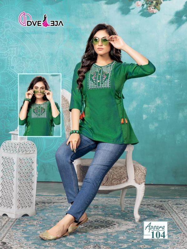 Dveeja Apsara 1 Rayon Fancy Wear Ladies Top Collection